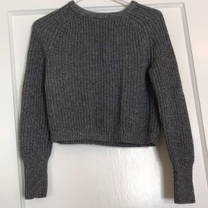 American Apparel cropped fisherman knit pullover